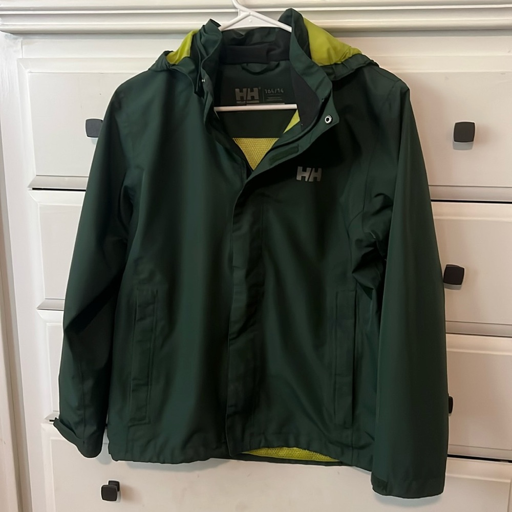 Boys Helly Hansen rain jacket - size L